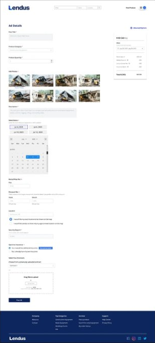 Final listing flow